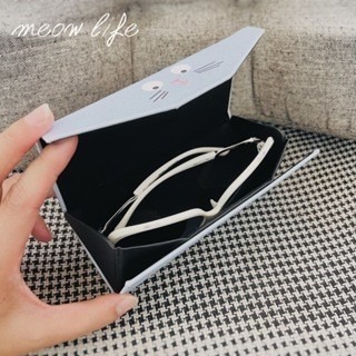 Meow life 貓咪 折疊眼鏡盒 立體眼鏡盒 三角眼鏡盒 眼鏡收納盒 墨鏡盒 眼鏡包 ins風 [台灣現貨]-細節圖9