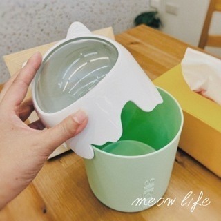 Meow life 冰淇淋貓耳垃圾桶 桌上垃圾桶 桌面垃圾桶 書桌垃圾桶 辦公桌垃圾桶 ins風垃圾桶 [台灣現貨]-細節圖7