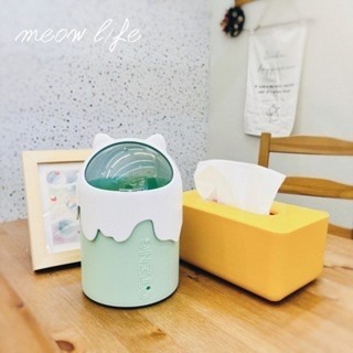 Meow life 冰淇淋貓耳垃圾桶 桌上垃圾桶 桌面垃圾桶 書桌垃圾桶 辦公桌垃圾桶 ins風垃圾桶 [台灣現貨]-規格圖8