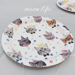 Meow life 貓咪 兒童 生日 派對 布置 桌巾 免洗餐盤 紙盤 紙杯 餐巾紙 裝飾 用品 [台灣現貨]-規格圖7