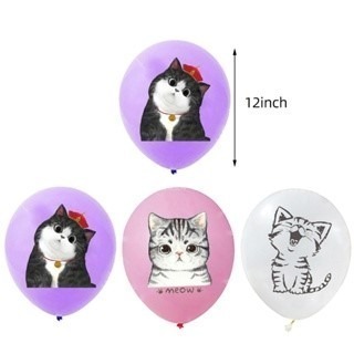 Meow life 貓咪 兒童 生日 派對 布置 桌巾 免洗餐盤 紙盤 紙杯 餐巾紙 裝飾 用品 [台灣現貨]-規格圖7