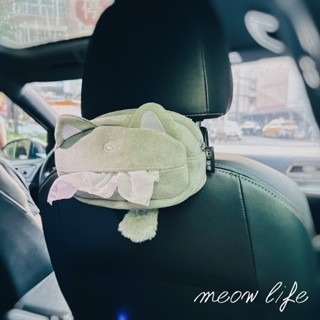 meow life 車載椅背後座貓咪衛生紙盒 衛生紙套 無痕鬆緊帶款 / 掛帶款 紙巾套 衛生紙收納 [台灣現貨]-細節圖2
