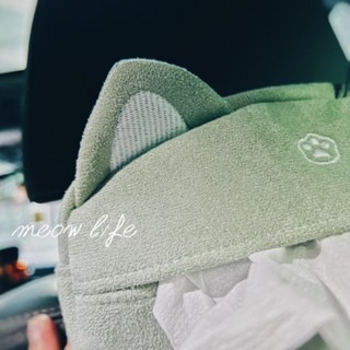 meow life 車載椅背後座貓咪衛生紙盒 衛生紙套 無痕鬆緊帶款 / 掛帶款 紙巾套 衛生紙收納 [台灣現貨]-細節圖5