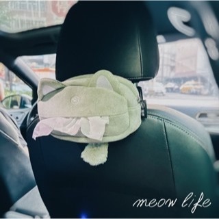 meow life 車載椅背後座貓咪衛生紙盒 衛生紙套 無痕鬆緊帶款 / 掛帶款 紙巾套 衛生紙收納 [台灣現貨]-規格圖9