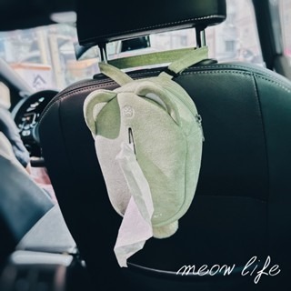 meow life 車載椅背後座貓咪衛生紙盒 衛生紙套 無痕鬆緊帶款 / 掛帶款 紙巾套 衛生紙收納 [台灣現貨]-規格圖9