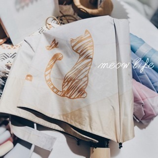 Meow life 貓咪剪影 伸縮傘 摺疊傘 雨傘 陽傘 [台灣現貨]-細節圖8