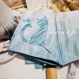 Meow life 貓咪剪影 伸縮傘 摺疊傘 雨傘 陽傘 [台灣現貨]-規格圖8