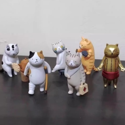 Meow life 主題貓咪擺件 喵喵叫國術館 中醫針灸煎藥 十八銅人 造型 [台灣現貨]-細節圖2