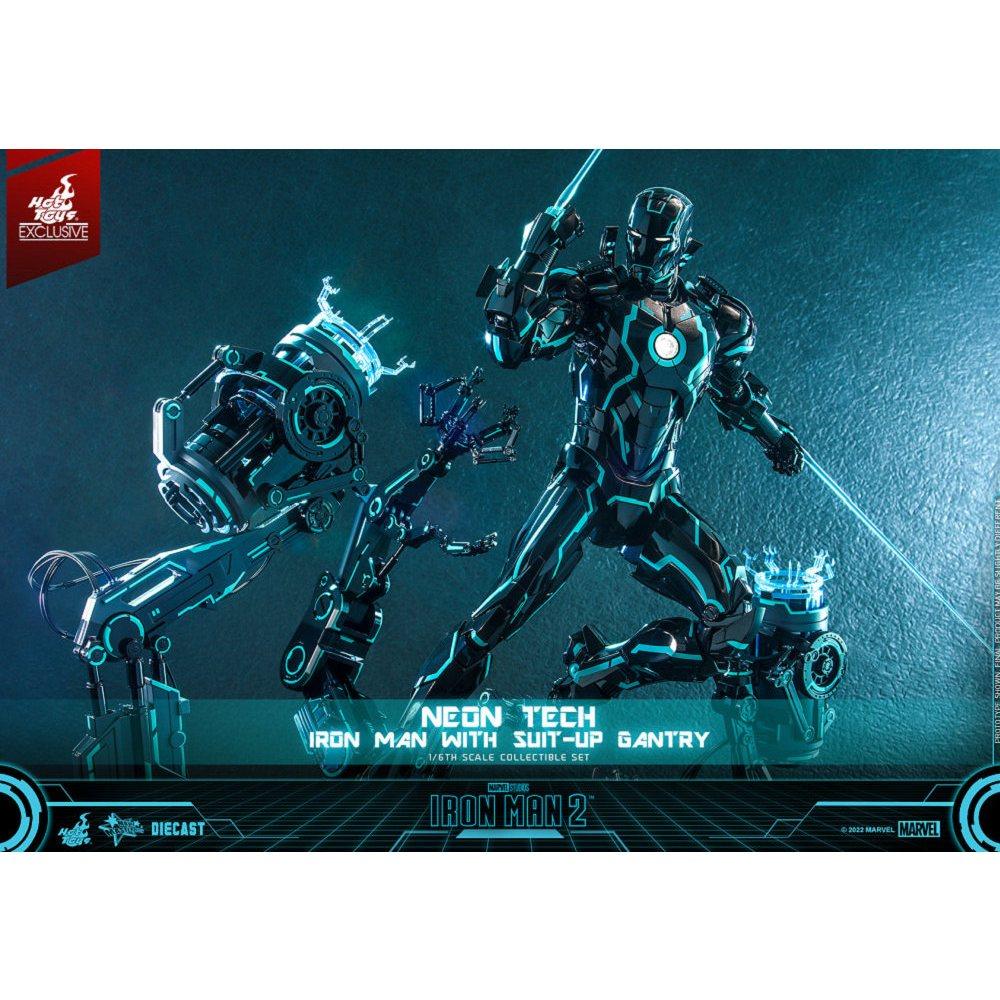 【Top1玩具店】現貨 Hot Toys – MMS672D50 – 霓虹科技 MK4＆整備台 鋼鐵人-細節圖3