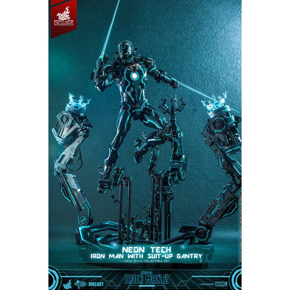 【Top1玩具店】現貨 Hot Toys – MMS672D50 – 霓虹科技 MK4＆整備台 鋼鐵人-細節圖6