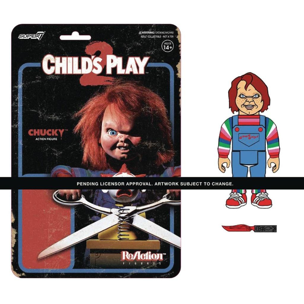 【Top1玩具店】現貨 Super7 【鬼娃恰吉 】壞臉 恰吉 吊卡 Evil Chucky 染血小刀-細節圖3