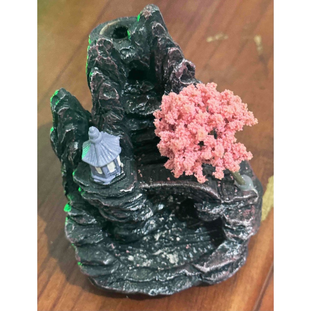 【99新現貨】微景觀 山水造景擺件 (粉紅櫻花樹/古亭閣/水車款式) 微型盆景辦公桌療癒小物-細節圖4