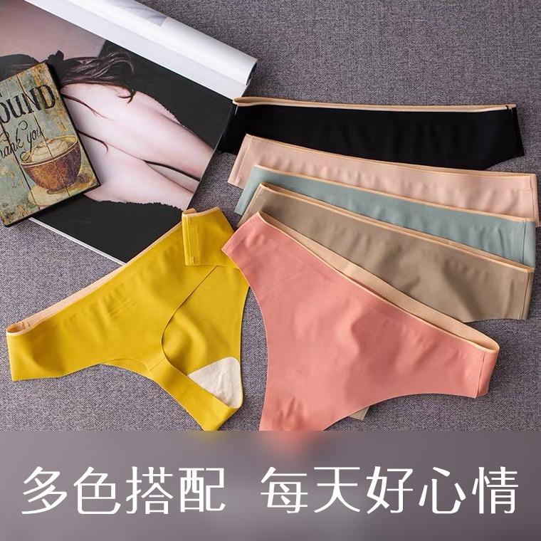 【台中現貨】 無痕內褲 T內褲 運動內褲 無痕 丁字褲 性感丁字褲 健身 蠶絲褲底 女內褲 丁字褲 瑜珈內褲 無痕冰絲-細節圖4