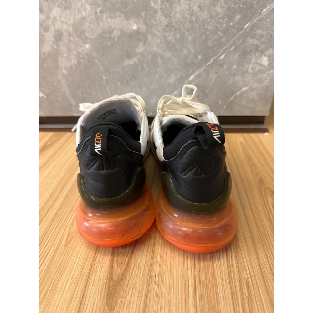 Air max 270 白橘黑 萬聖節 二手 US10.5-細節圖3