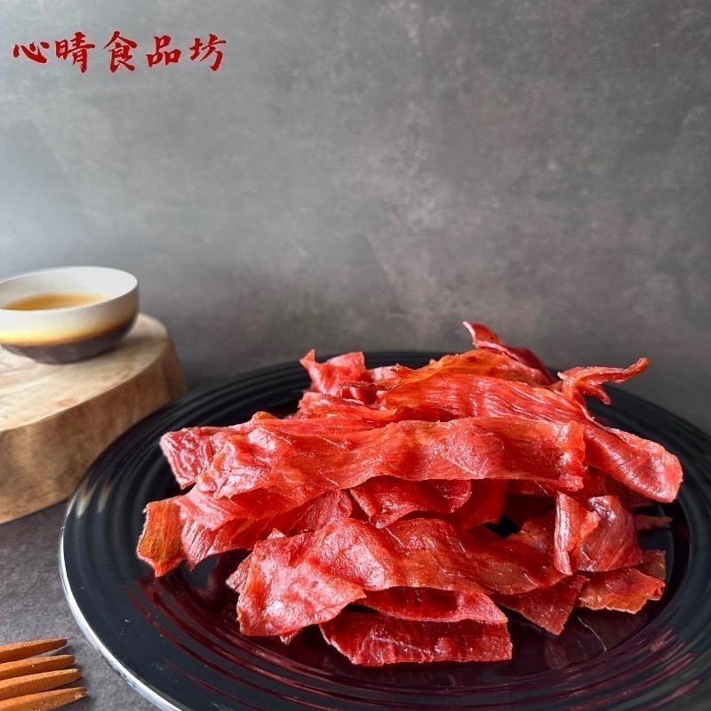 【心晴食品坊】原味豬肉紙 180g－ 蒜味/黑胡椒  肉紙/肉乾推薦/薄片肉乾/伴手禮/豬肉乾/食品/團購/美食/豬肉-細節圖2