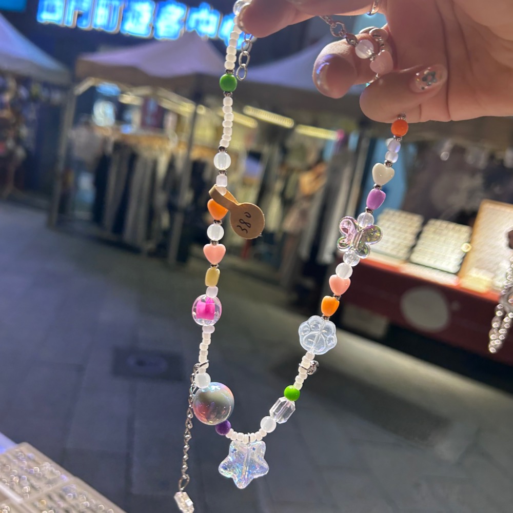 夏季配色 彩色星星透亮項鍊-細節圖7
