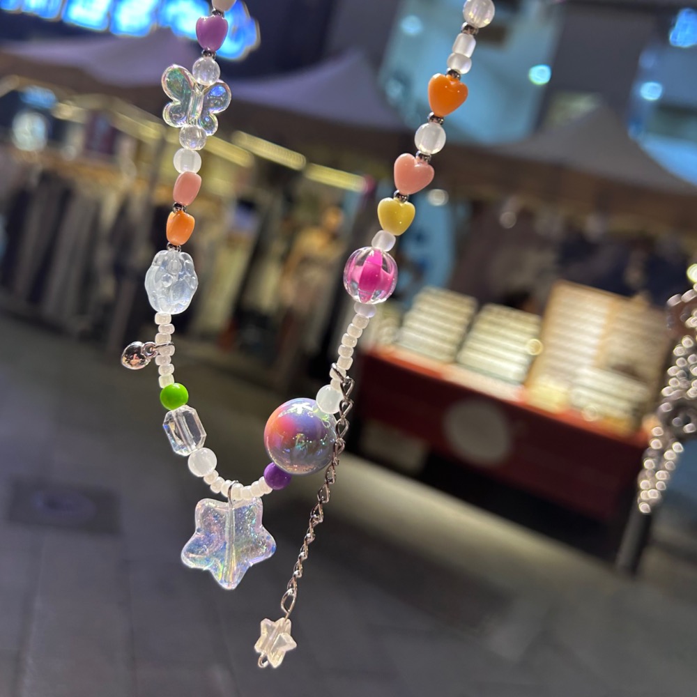 夏季配色 彩色星星透亮項鍊-細節圖9