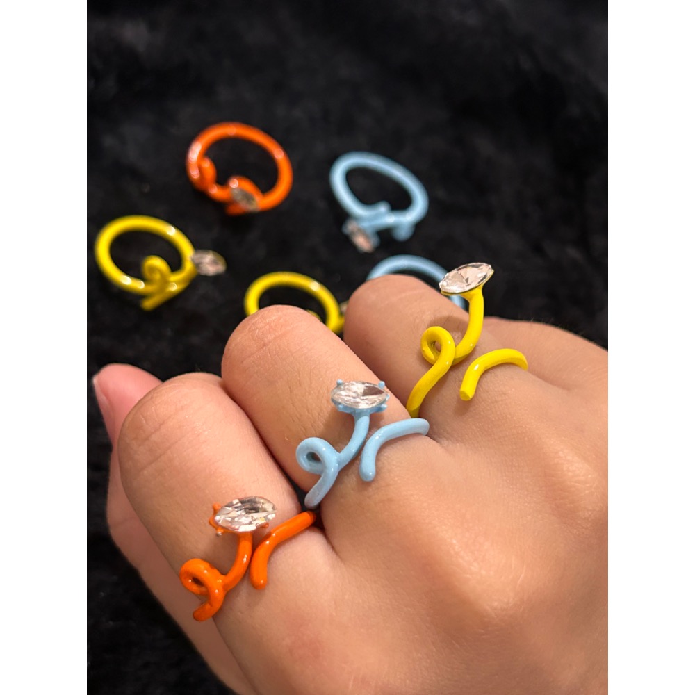 扭扭小鑽石繽紛戒指💍-細節圖2