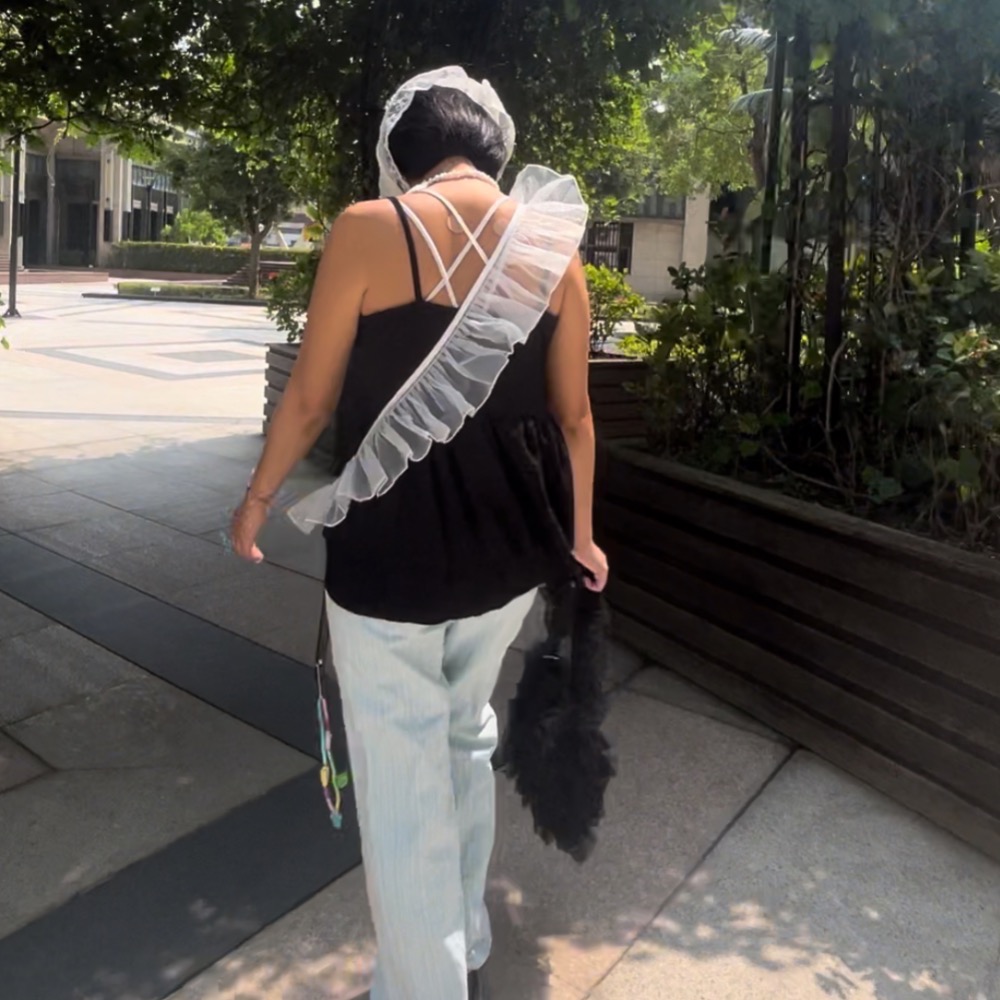 木耳邊紗紗手機背帶/穿搭配件🤍-細節圖2