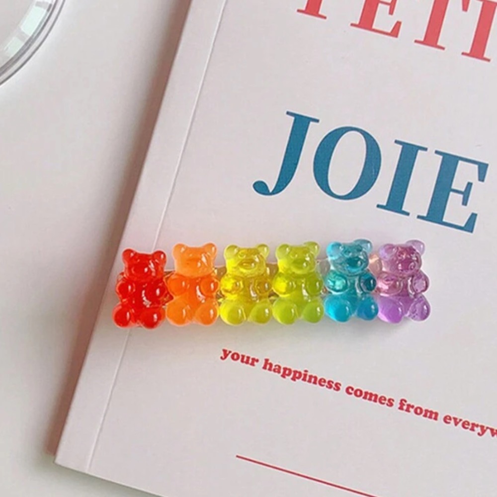 彩虹小熊軟糖髮夾 🐻-細節圖2