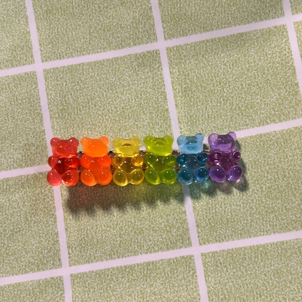 彩虹小熊軟糖髮夾 🐻-細節圖3