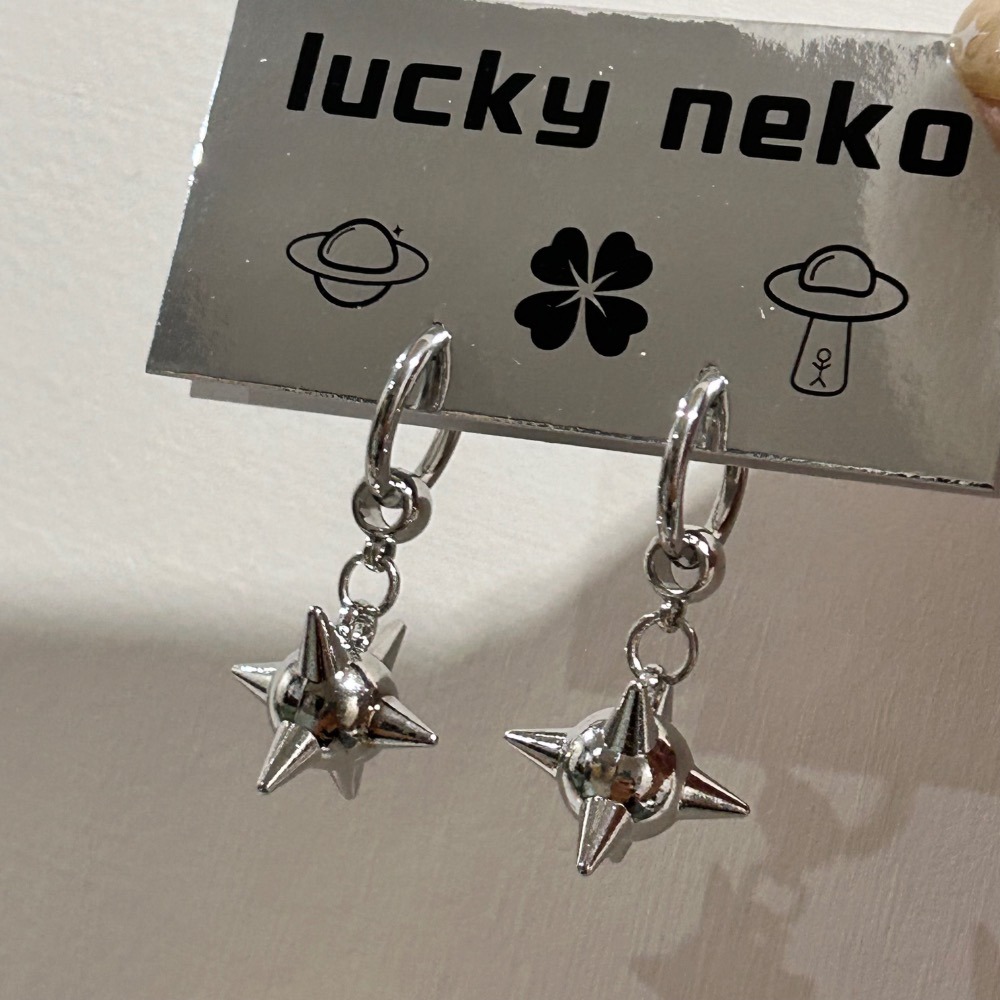 流星錘耳扣耳環-細節圖2