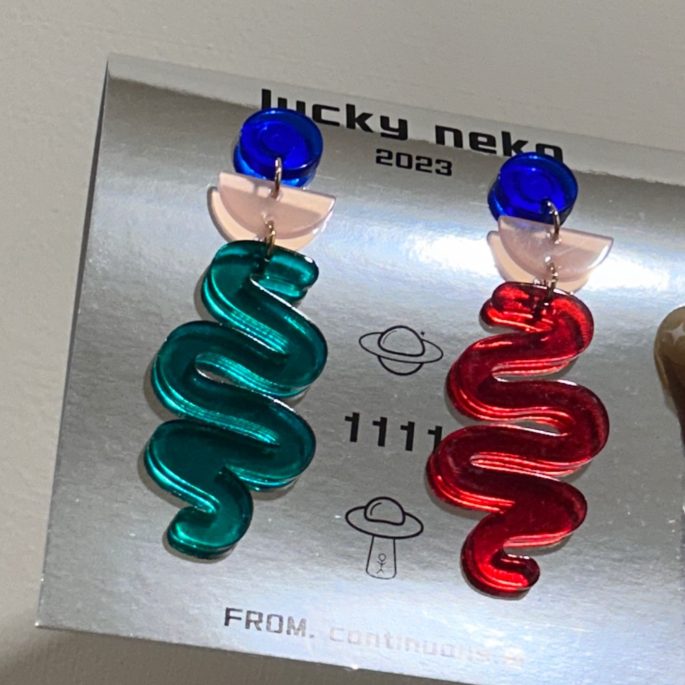 壓克力幾何圖形 聖誕配色耳環🎄-細節圖10