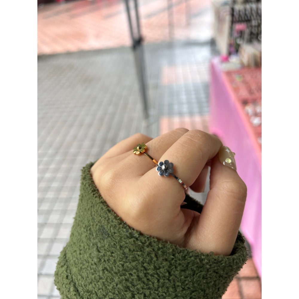 小花花戒指 金銀兩色！-細節圖5