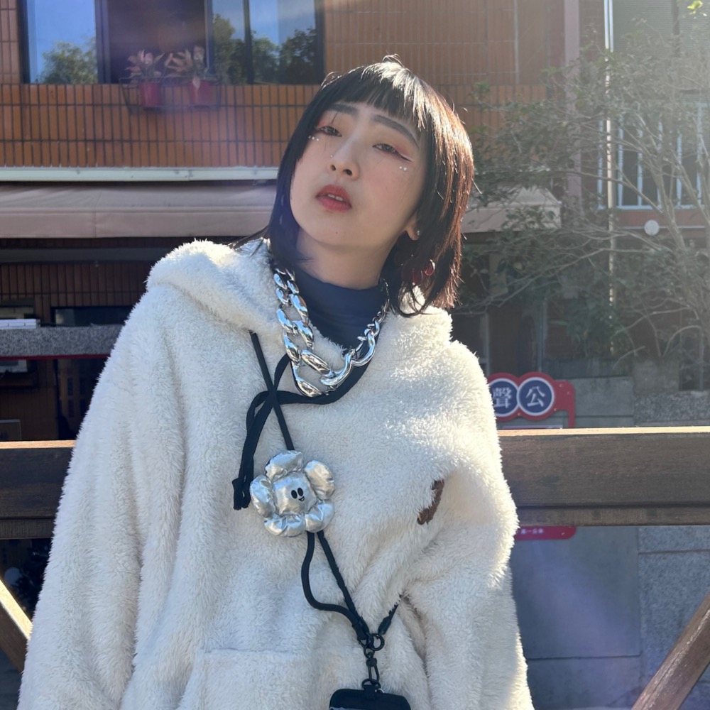 浮誇系 重質量 銀色壓克力鏈條 項鍊-細節圖7