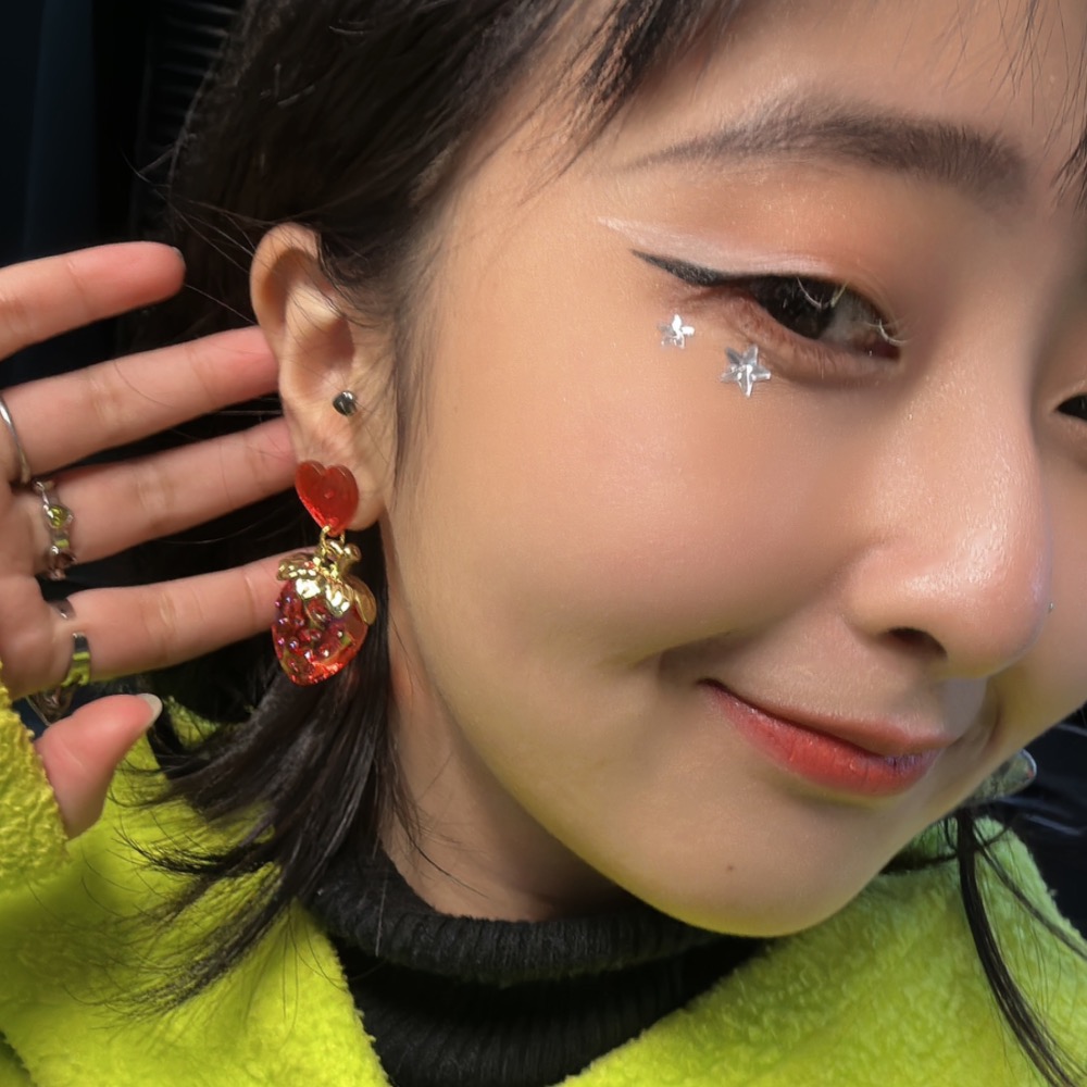 透明の草莓 耳環 🍓-細節圖7