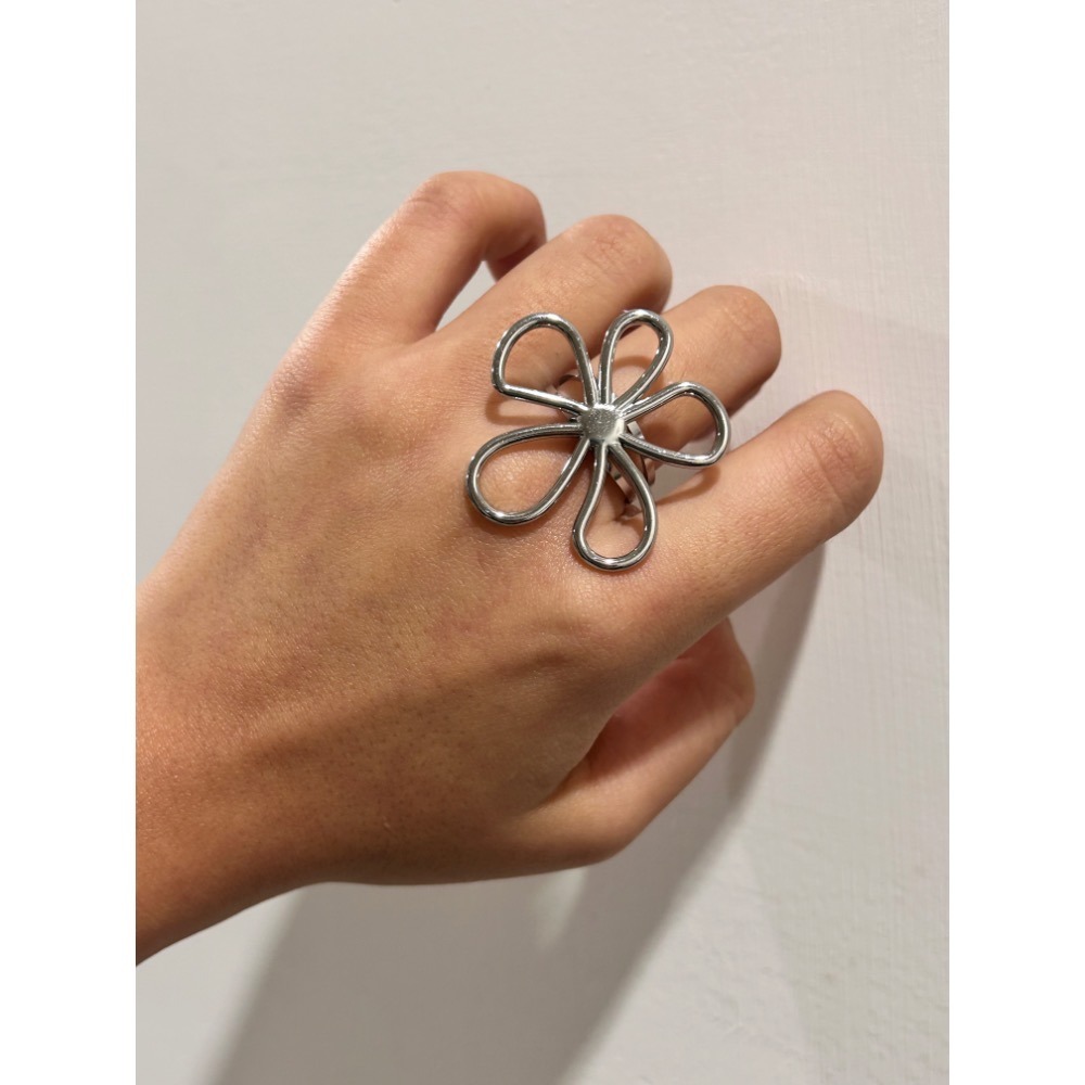 大花花線條款戒指-細節圖2