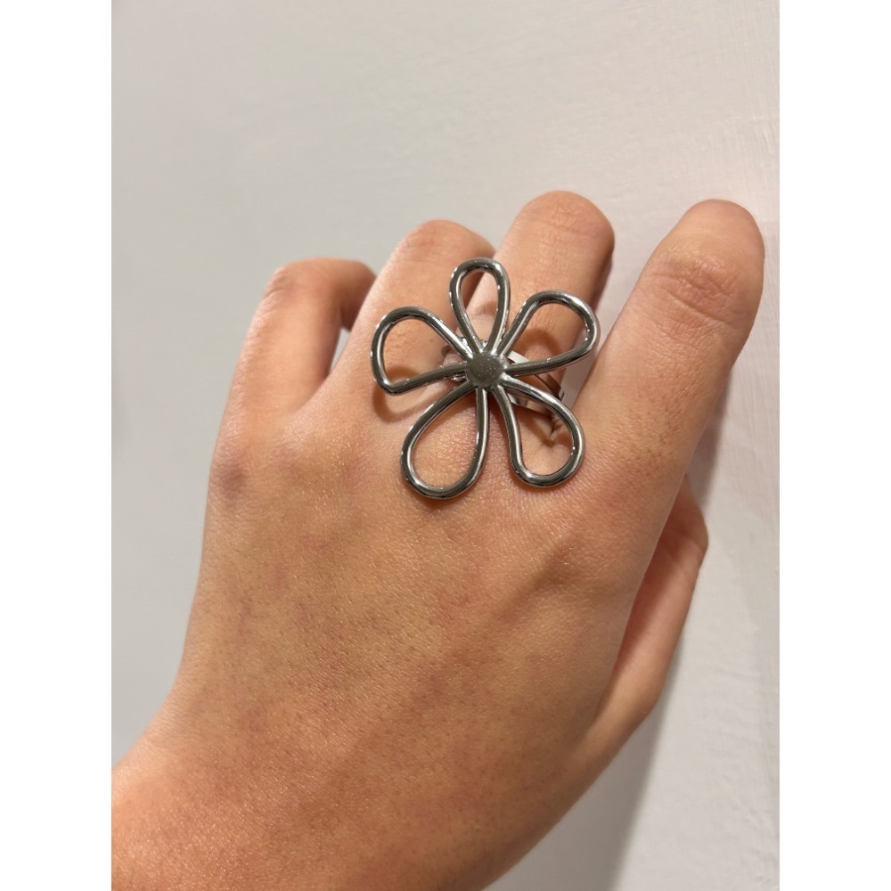 大花花線條款戒指-細節圖4