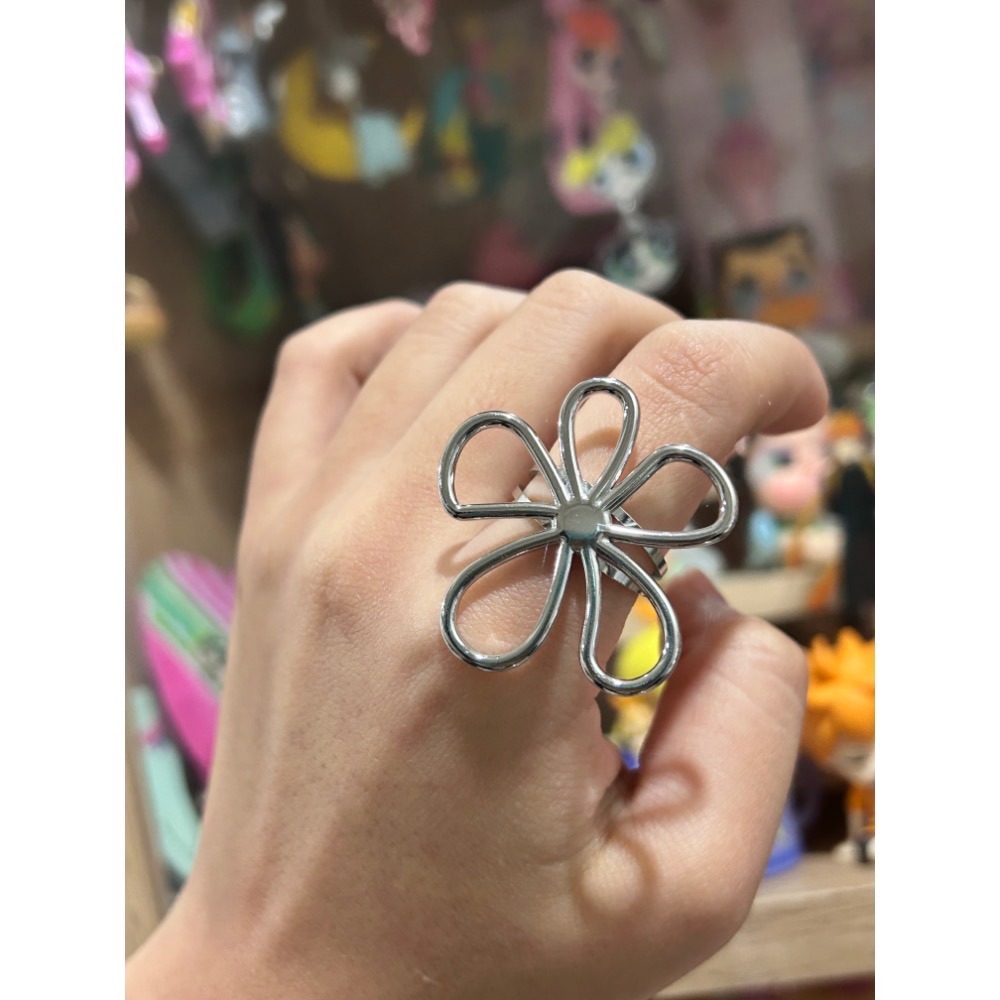 大花花線條款戒指-細節圖5