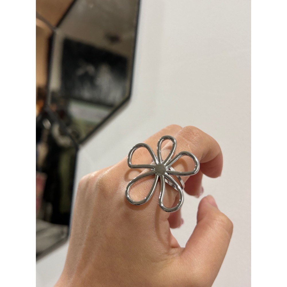 大花花線條款戒指-細節圖6