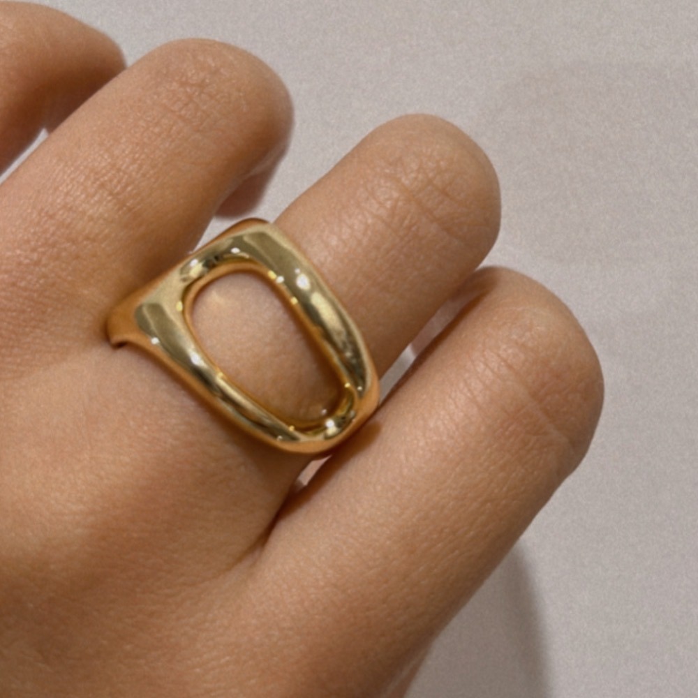 重份量感戒指 金色 多角度佩戴✨-細節圖2