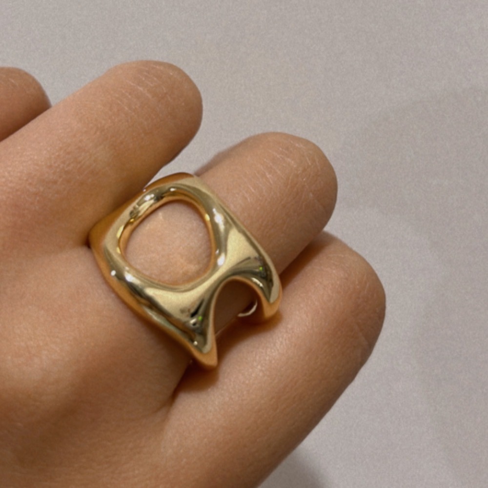 重份量感戒指 金色 多角度佩戴✨-細節圖4