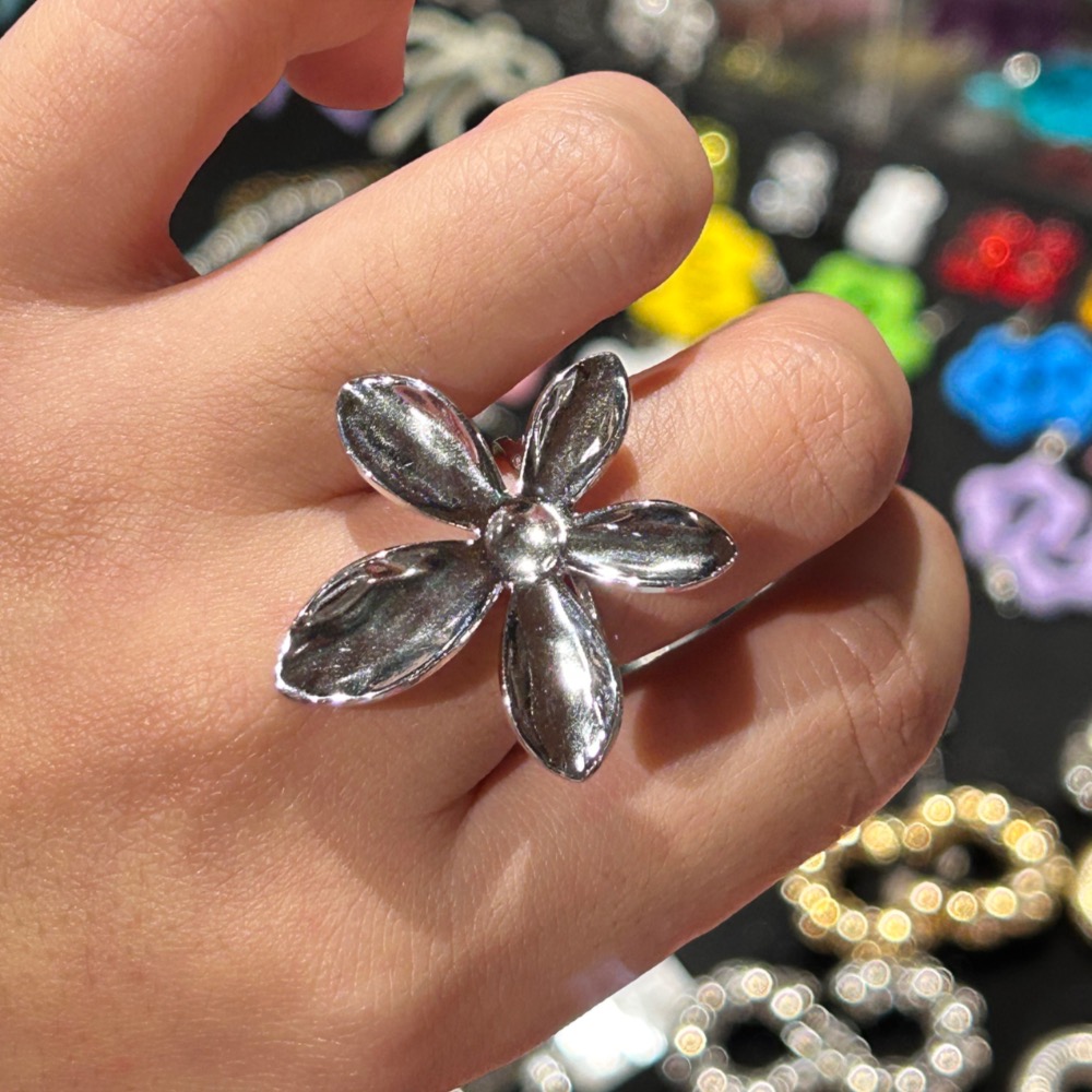 大花花 不銹鋼 戒指✨-細節圖3