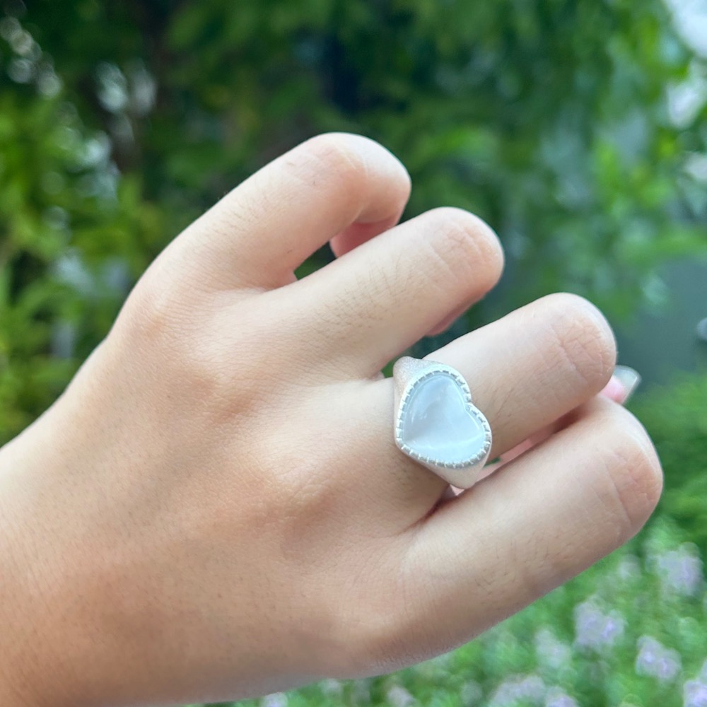 公主風 霧面 旋光愛心戒指-細節圖2