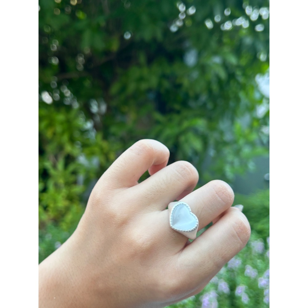 公主風 霧面 旋光愛心戒指-細節圖3