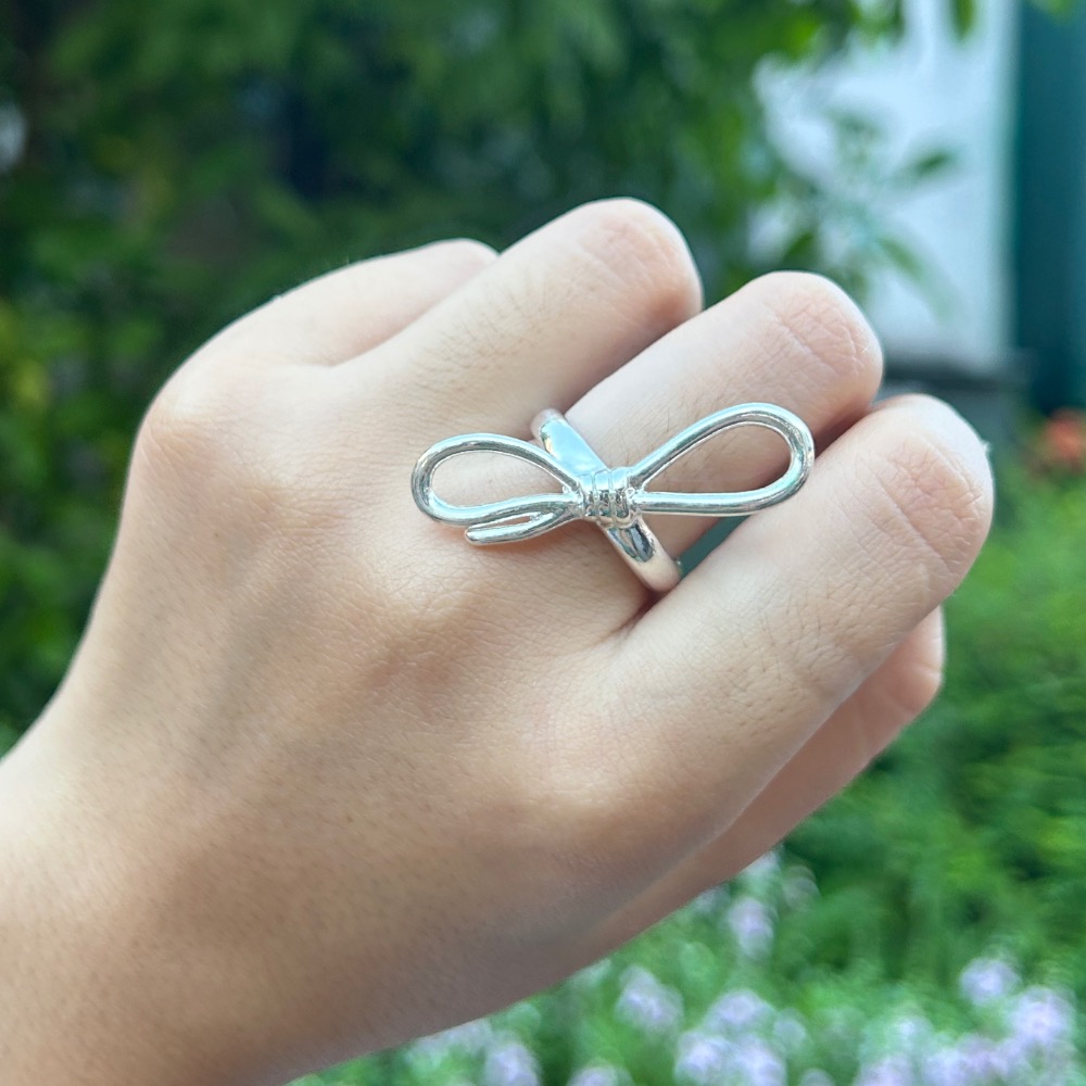 個性 蝴蝶結 戒指-細節圖2