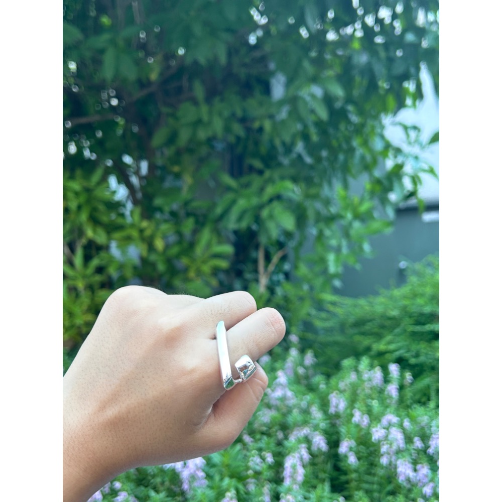 個性 ＼重質量/ 方框不規則戒指-細節圖3