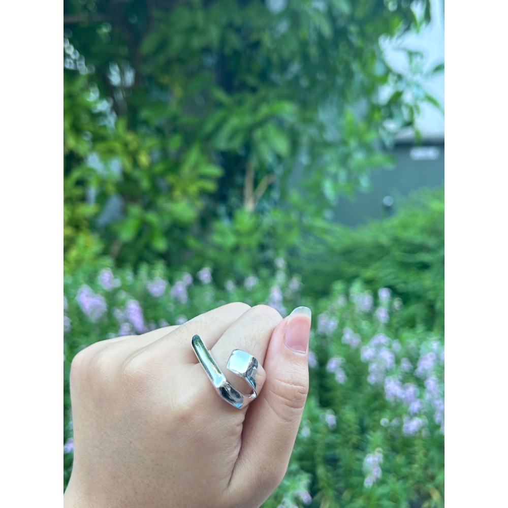 個性 ＼重質量/ 方框不規則戒指-細節圖5