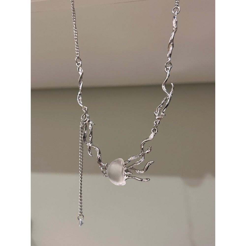 ＼超美/ 霧面 水母 銀鏈-細節圖2