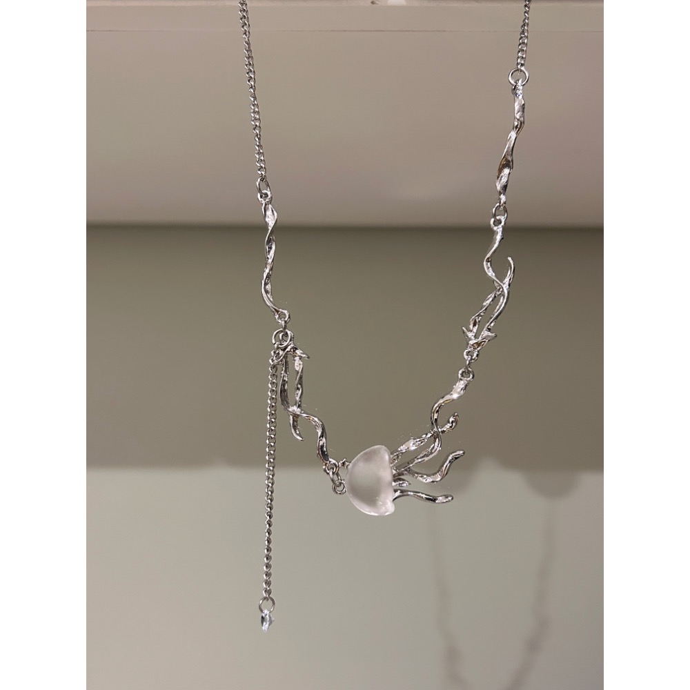 ＼超美/ 霧面 水母 銀鏈-細節圖3