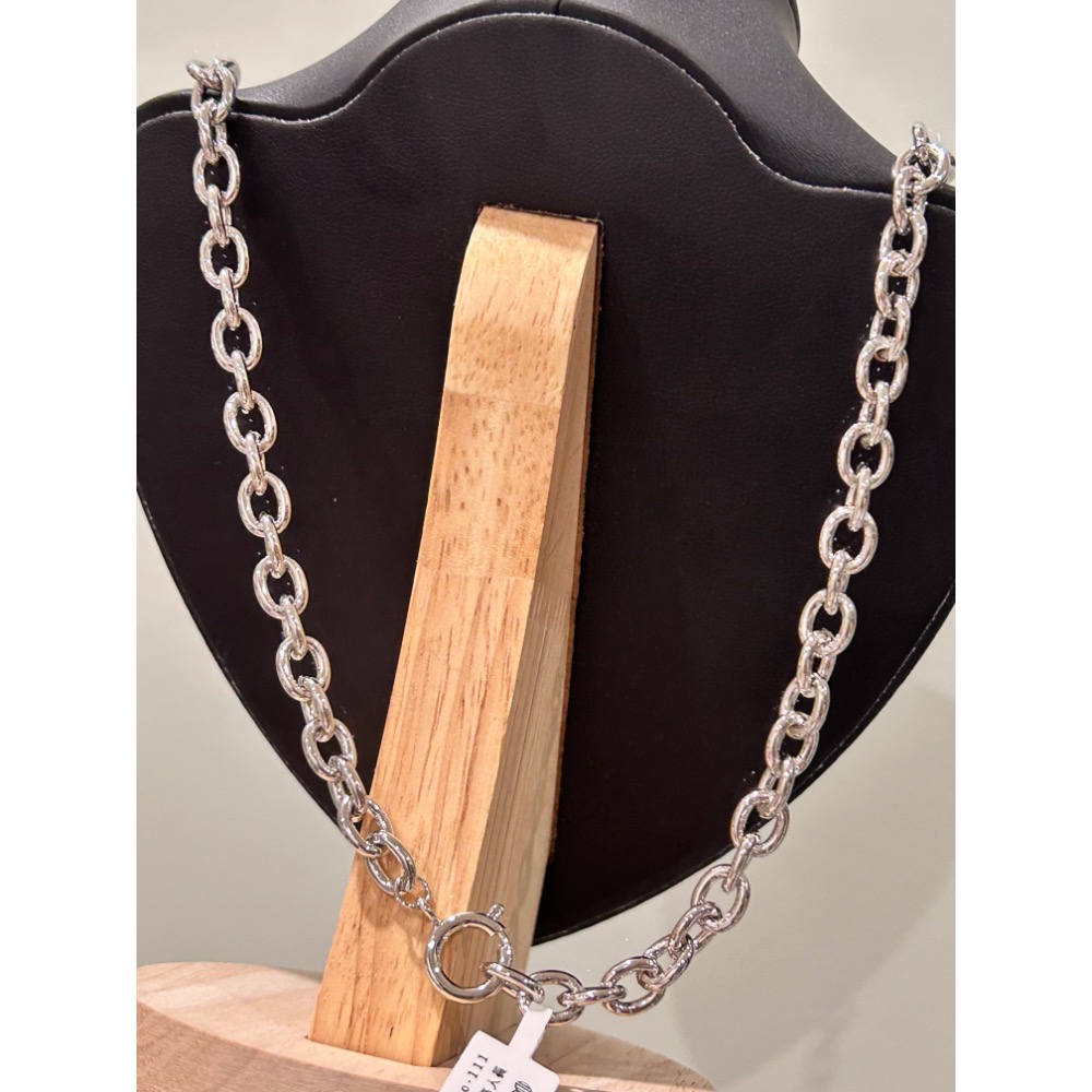 個性鏈條 雙環銀鏈-細節圖4