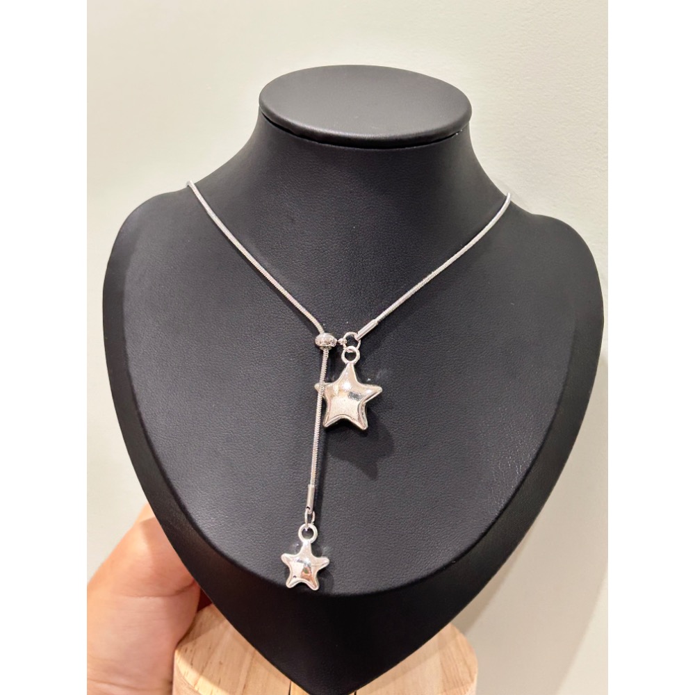 ＼伸縮鏈/ 雙顆星星 毛衣鏈-細節圖3