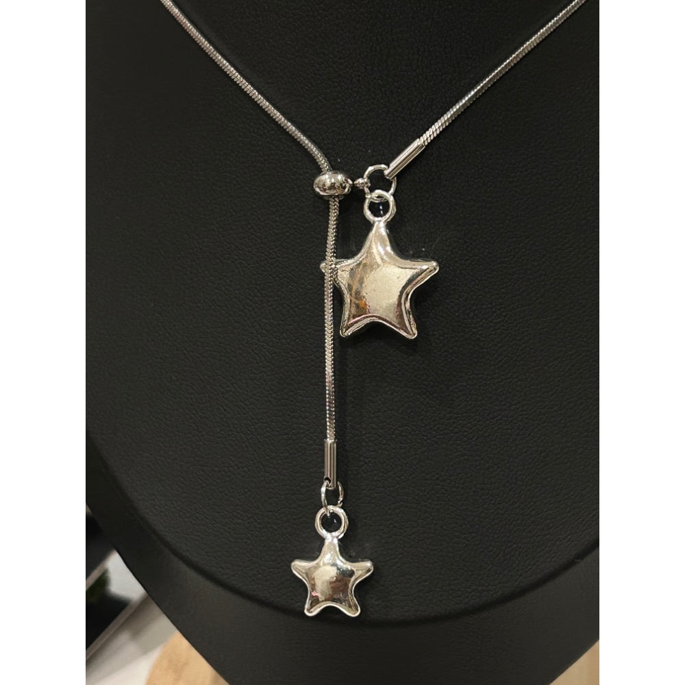 ＼伸縮鏈/ 雙顆星星 毛衣鏈-細節圖4