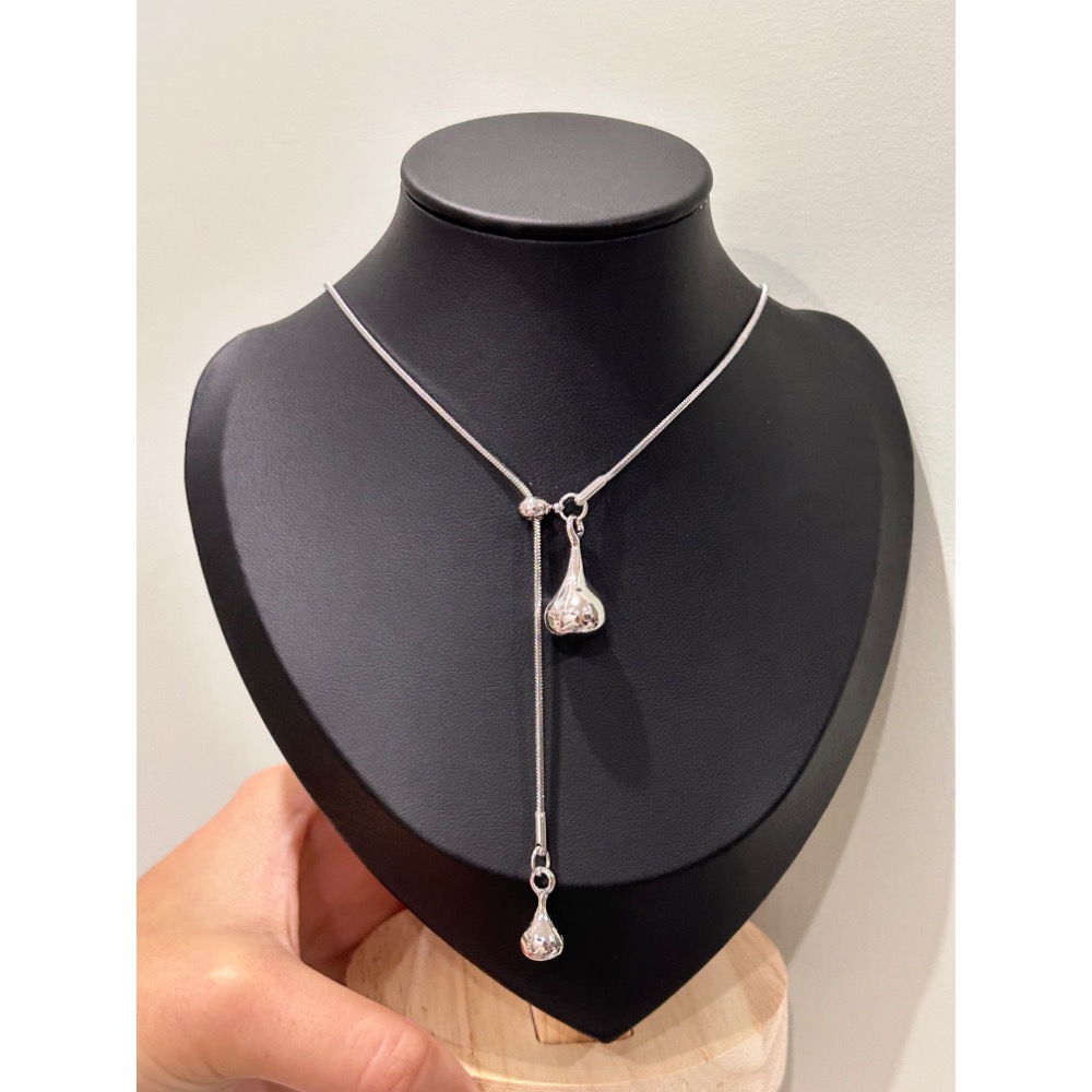 ＼伸縮鏈/ 水滴 簡約毛衣鏈-細節圖5