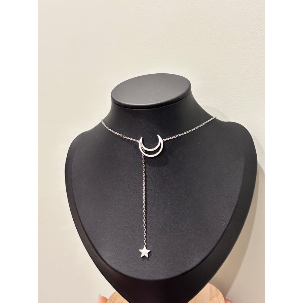 月亮星星Y字鏈 毛衣鏈-細節圖3