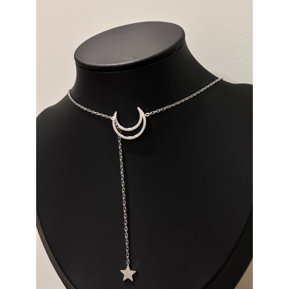 月亮星星Y字鏈 毛衣鏈-細節圖4